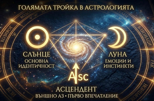 Повече от просто една зодия: Тайните на "Голямата тройка" в наталната карта