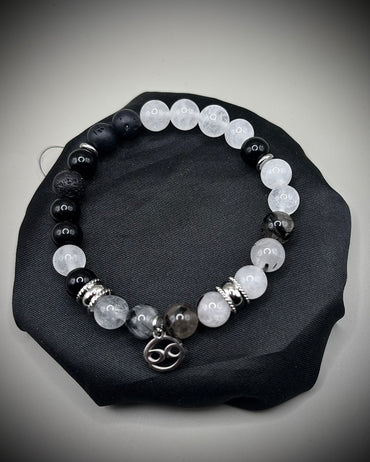 “Monochrome Cancer” - мъжка гривна зодия Рак