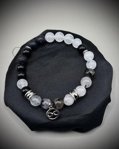 “Monochrome Cancer” - мъжка гривна зодия Рак