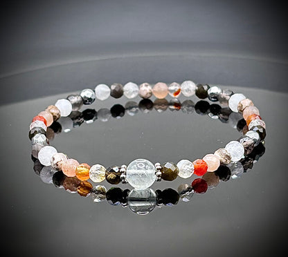 Ръчно изработено бижу с медицинска стомана и полускъпоценни камъни клас AAA+