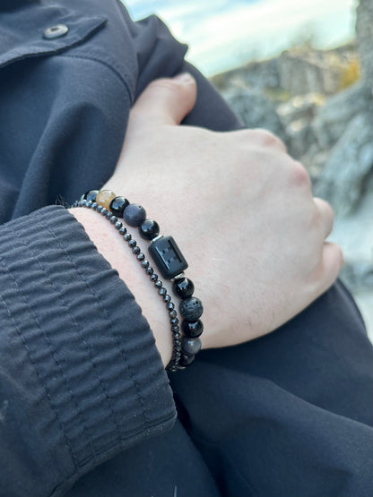 “Gemini Axis” - мъжка гривна зодия Близнаци