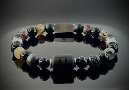 “Gemini Axis” - мъжка гривна зодия Близнаци