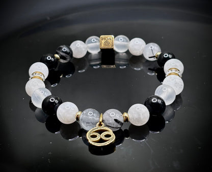 “Cancer Nocturna” - дамска гривна зодия Рак