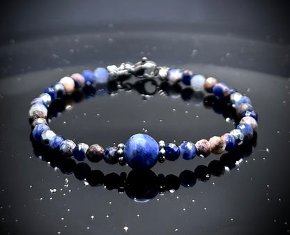 HOA Содалит: Гласът на Истината - дамска гривна с фасетиран Содалит