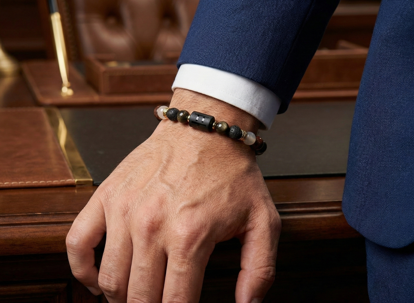 “Gemini Paradox” - мъжка гривна зодия Близнаци