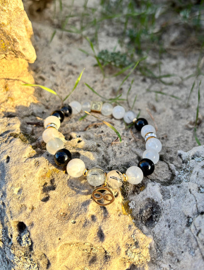 “Cancer Nocturna” - дамска гривна зодия Рак