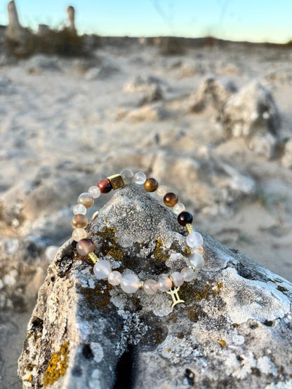 “Gemini Velora” - дамска гривна зодия Близнаци