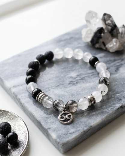 “Monochrome Cancer” - мъжка гривна зодия Рак