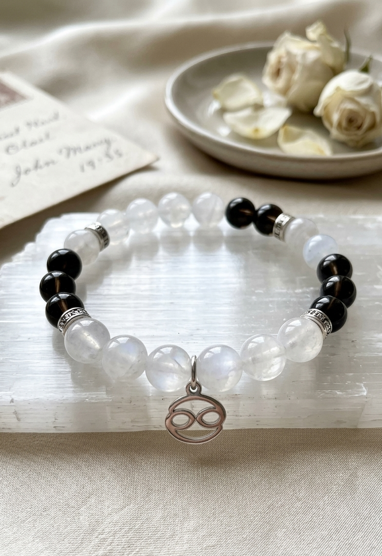 “Mystic Moon Cancer” - дамска гривна зодия Рак