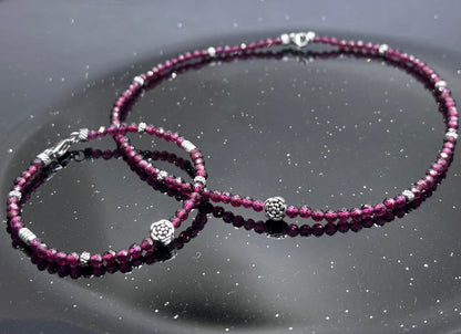 HOA Гранат: Сърцето на Дракона - дамско колие с фасетиран Гранат