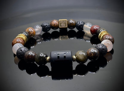 “Gemini Paradox” - мъжка гривна зодия Близнаци