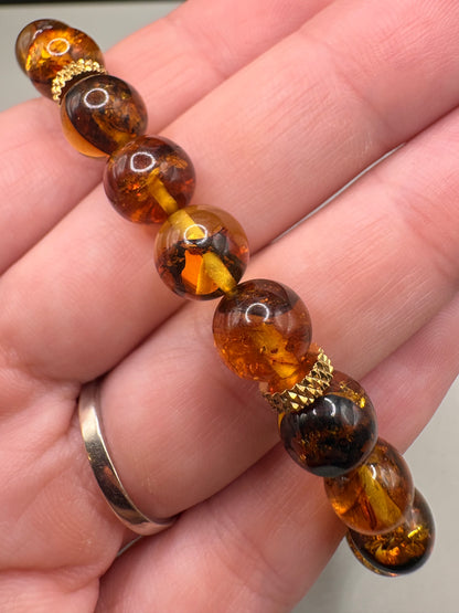 Кехлибар, гривна, лимитиран модел | Гривна от естествени камъни | Maison HOA