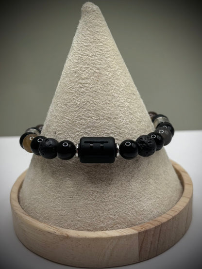 “Gemini Axis” - мъжка гривна зодия Близнаци