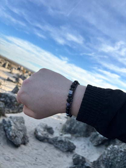 “Aquarius Noctis” - мъжка гривна зодия Водолей