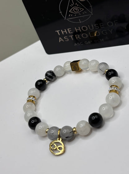 “Cancer Nocturna” - дамска гривна зодия Рак